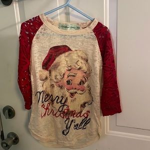 Southern Grace girls Christmas shirt size 4-6Y